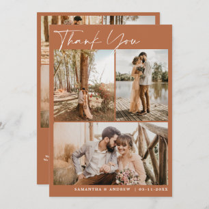 Script en terre cuite chic 6 photos mariage merci