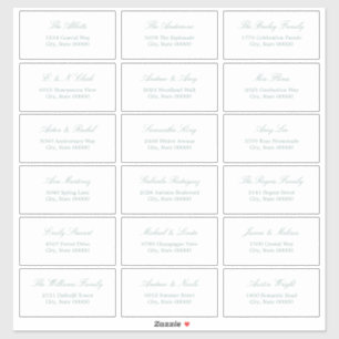 Script en verre marin 18 Étiquettes de adresse inv