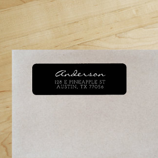 Script Familial Personnalisé | Noir | Adresse de R
