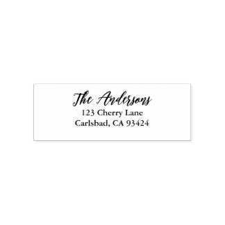 Script Family Name Return Address Self-inking Stamp