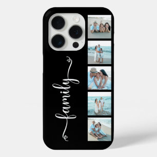 Script Family Photo Black iPhone 15 Pro Case