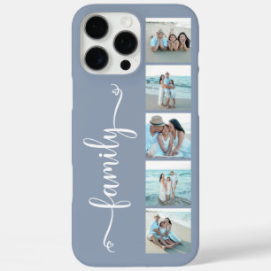 Script Family Photo Dusty Blue iPhone 16 Pro Max Case