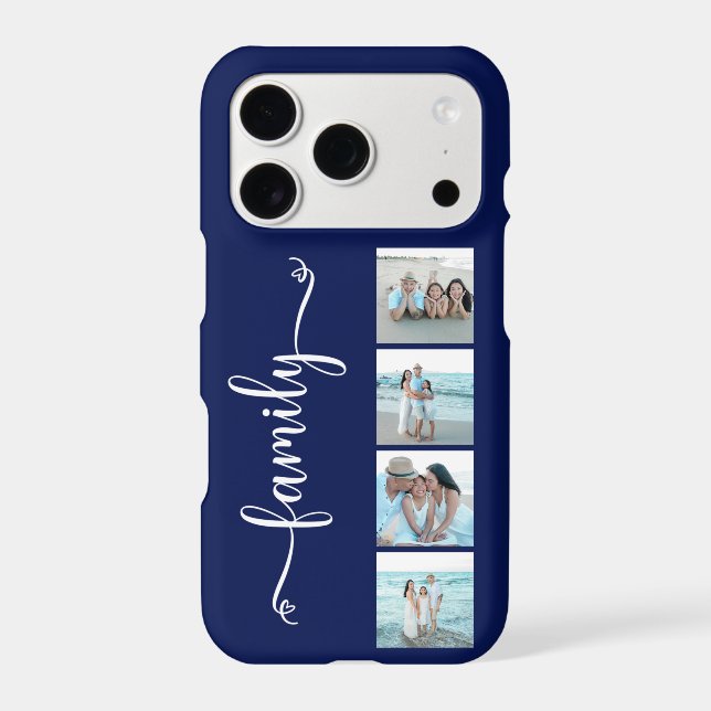 Script Family Photo Navy Blue (Back)
