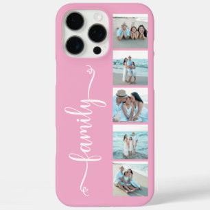Script Family Photo Pink iPhone 16 Pro Max Case