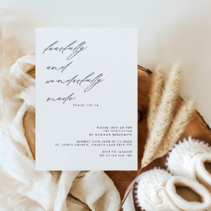 Script Fearfully & Wonderfully Made Dedication Invitation