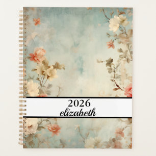 Script floral noir et or poussiéreux