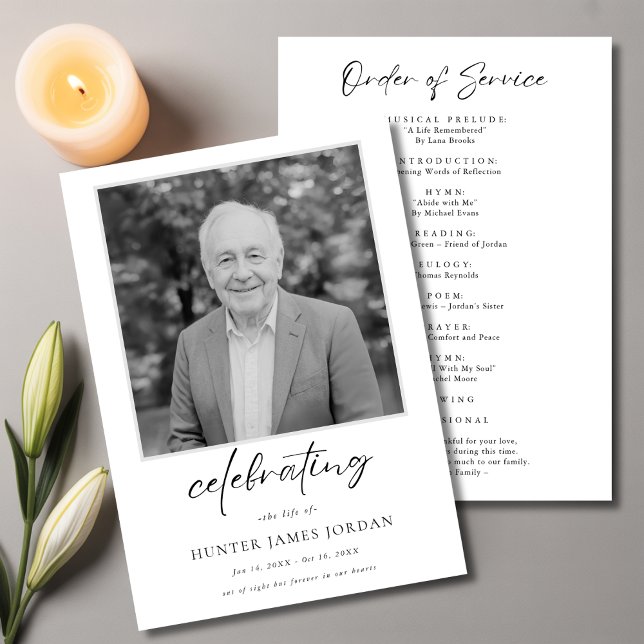 Script Funeral Memorial Order Of Service Cheap Program (Creator Uploaded)