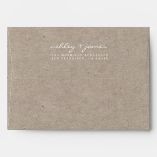 Script Future Mr Mrs Kraft Wedding Return Address Envelope
