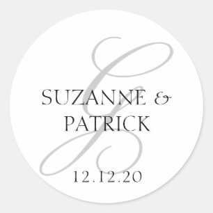 Script G Monogram Labels (Silver / Black)