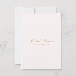 Script Gold & Blush Pink Bridal Shower Invitation
