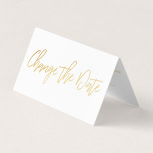 Script Gold Foil Moderne Modifier La Carte Date