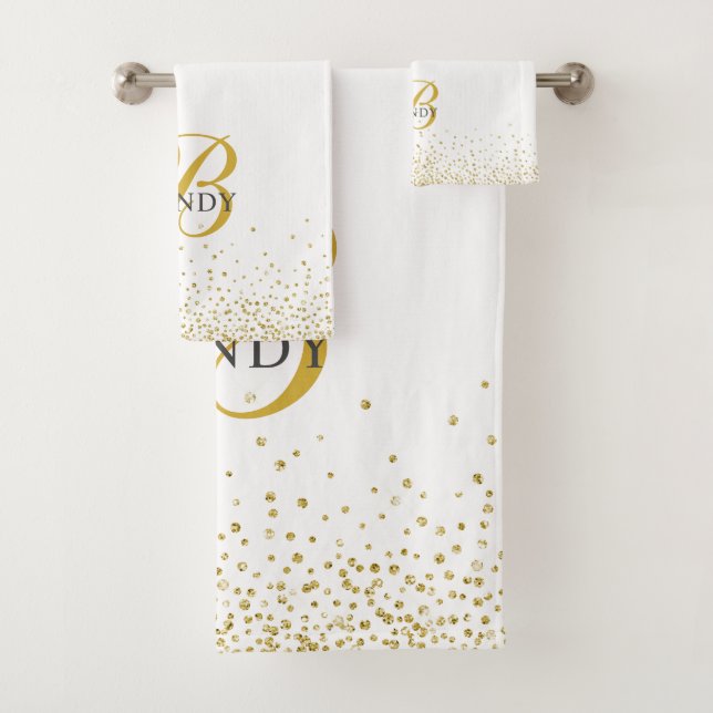 Script Gold Parties scintillant moderne or (En situation)