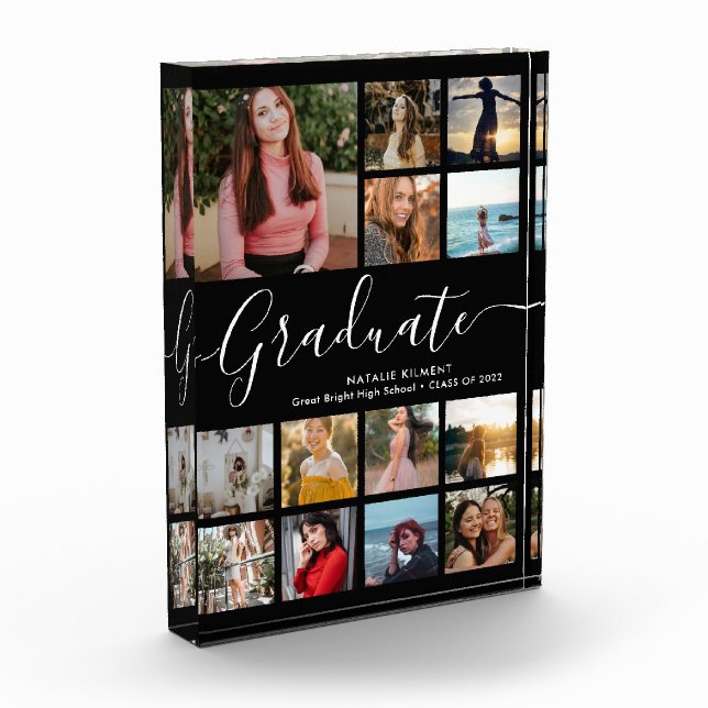 Script Graduate Collage Graduation Bloc photo (Gauche)