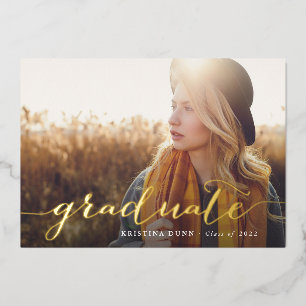 Script Graduation 2-sided Photo Party