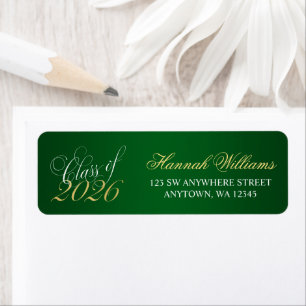 Script Green Gold 2021 Graduation Return Address