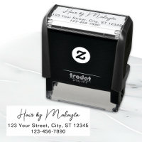 Script Hair Studio Name Return Address Phone