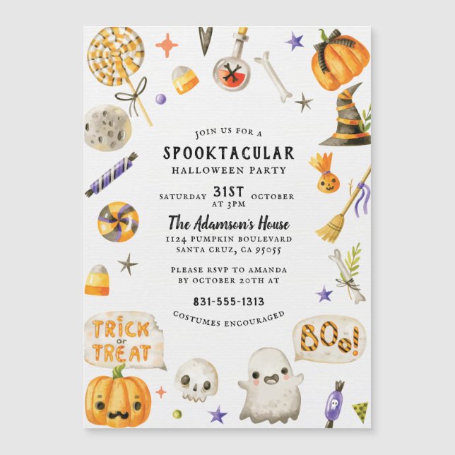 Script & Hand Painted Spooktacular Halloween Party (Front)