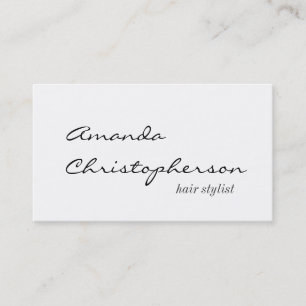Script Handwrite Hair Stylliste Carte de visite bl