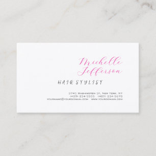 Script Handwriting Trendy Minimalist Business Card