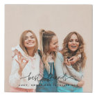 Script heart cute modern multi photo best friends