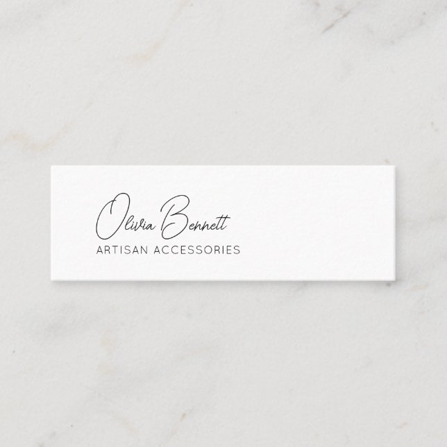 Script Heart Earring display holder Mini Business Card (Front)