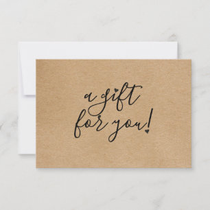 Script Hearts Rustic Kraft Gift Certificate