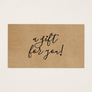 Script Hearts Rustique Kraft Certificat cadeau