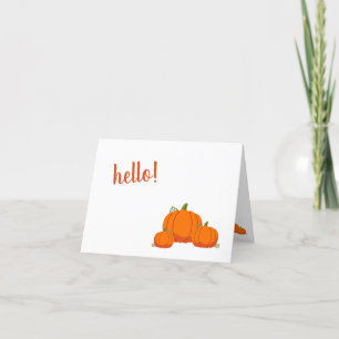 Script 'hello!' Fall Pumpkin Note Cards