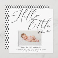 Script hello little one modern 1 photo typography 