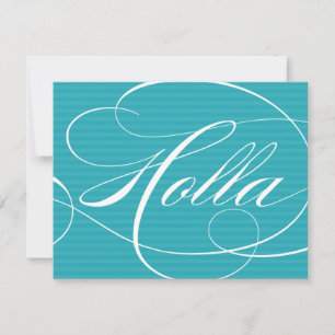 SCRIPT HOLLA BLUE   CARTES DE VŒUX
