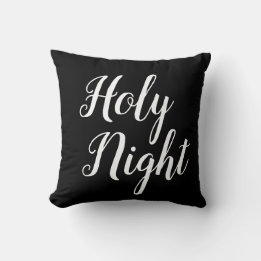 script HOLY NIGHT | Throw Pillow