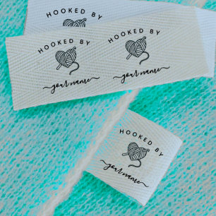 Script Hooked by Custom cut and sew crochet Grosgrain Ribbon