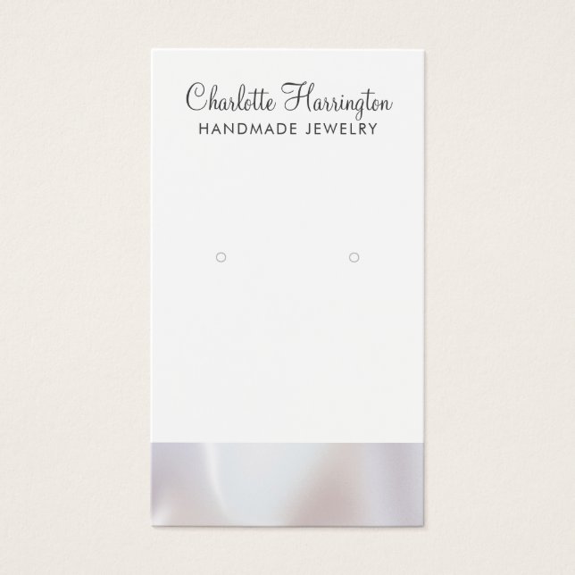 Script Iridescent Pearl Edge Earring Jewellery (Front)