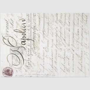 Script Junk Journal Background Decoupage Sheet