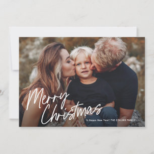 Script Lettering Merry Christmas 2 Photo  Holiday Card