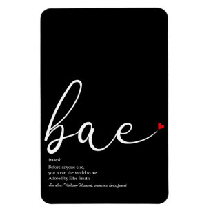 Script Love Heart Bae Definition Magnet