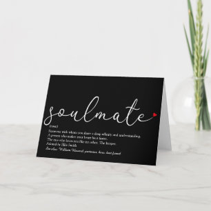 Script Love Heart Soulmate Definition Card