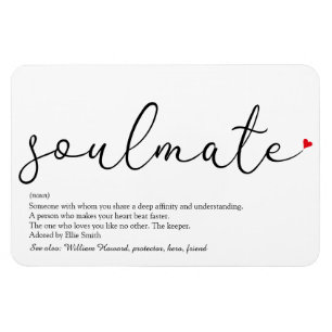 Script Love Heart Soulmate Definition Magnet
