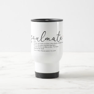 Script Love Heart Soulmate Definition Travel Mug