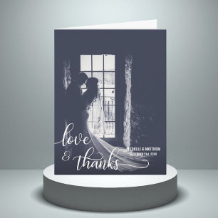 Script LOVE & THANKS Carte de note mariage   PHOTO