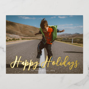 script lunatique photo joyeuse carte de vacances