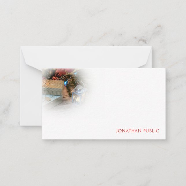 Script main de Noël Monogramme Élégant Modèle (Devant)