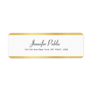 Script manuscrit blanc or moderne Simple Chic