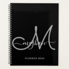 Script manuscrit moderne noir gris Monogramme 2022