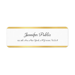 Script manuscrit Simple Élégant Adresse de retour