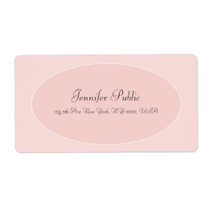 Script manuscrit tendance Blush rose blanc élégant