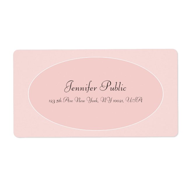 Script manuscrit tendance Blush rose blanc élégant (Devant)