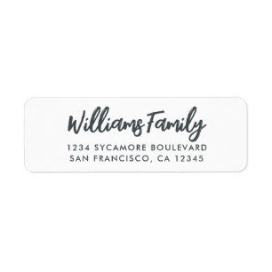 Script manuscrit White Family Adresse de retour