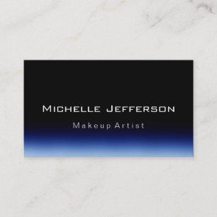Script maquillage Carte de visite bleu noir