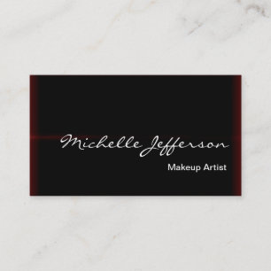 Script maquillage Carte de visite noir rouge